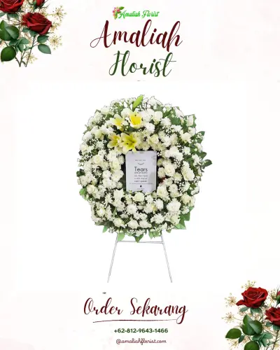 Krans Bunga Duka Cita di Randumuktiwaren